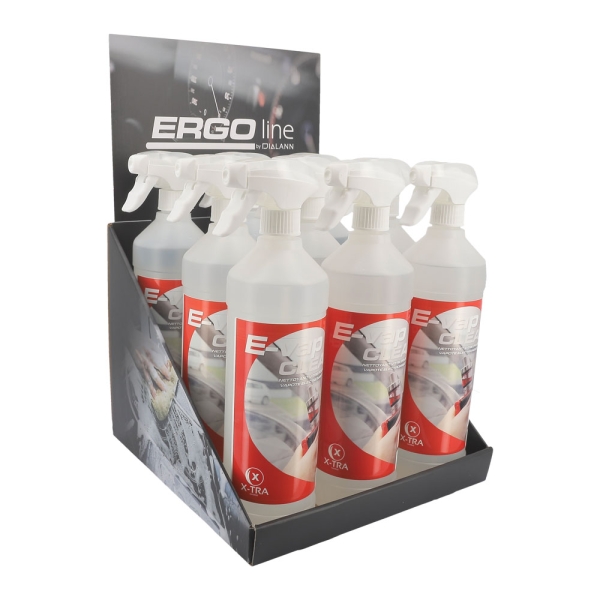 Lot de 9 nettoyants vitres et pare-brise spécial traces FIRST E-VAP CLEANER avec présentoir